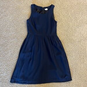 J. Crew Women's Midi Dress in Navy Blue
